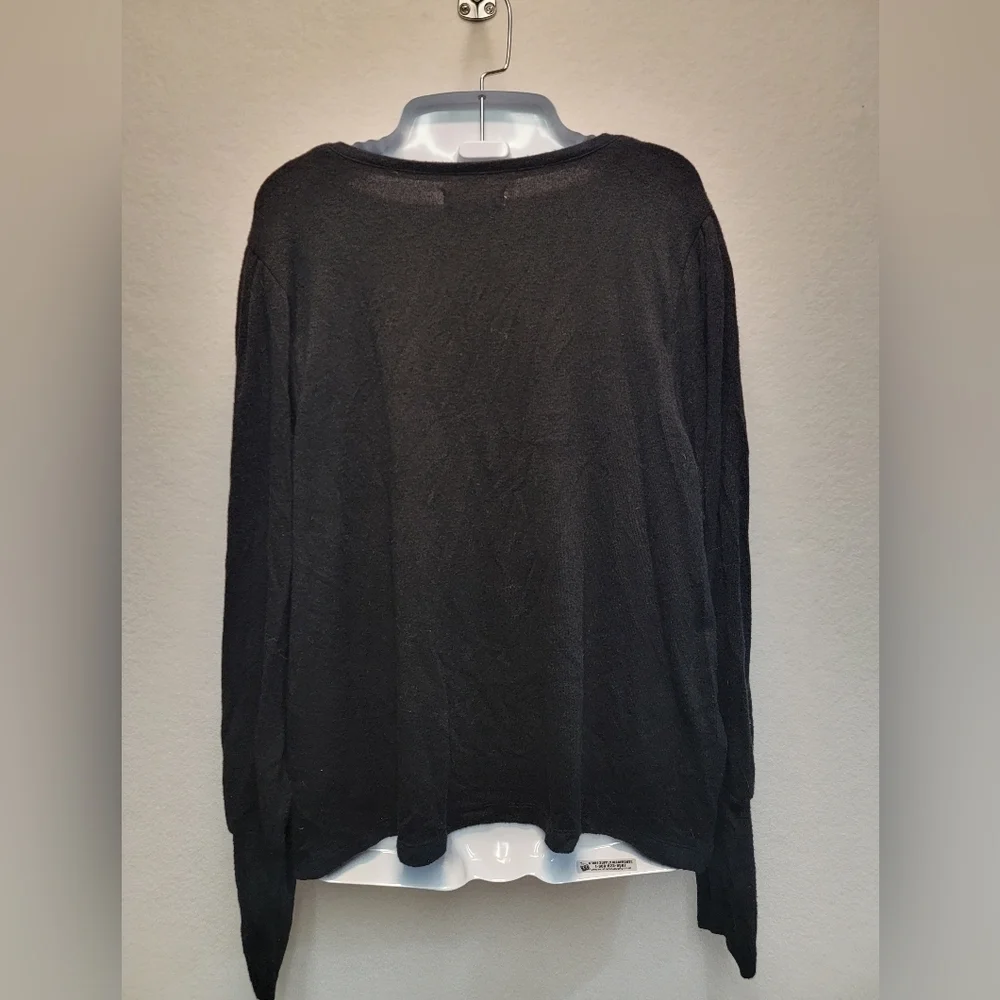 Madewell Pullover Size XXL Black balloon sleeve scoop neckline pullover sweater
